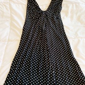 Black polka dot dress
